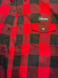 Womens Long Sleeve Red Flannel