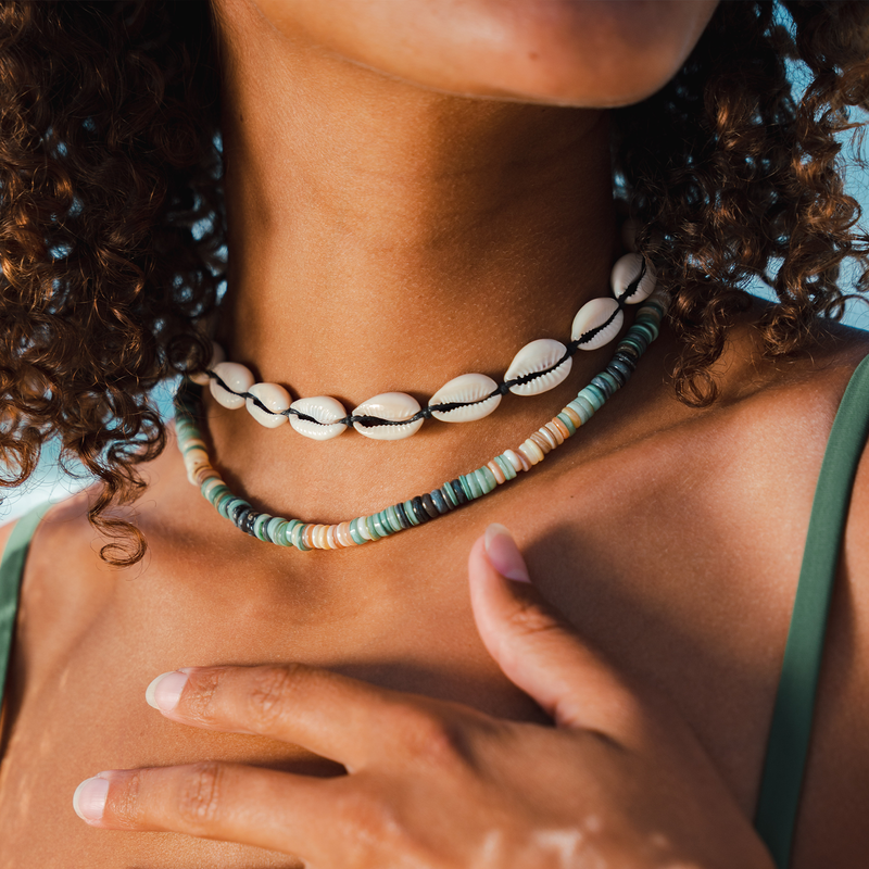 Black Cowry Shell Choker