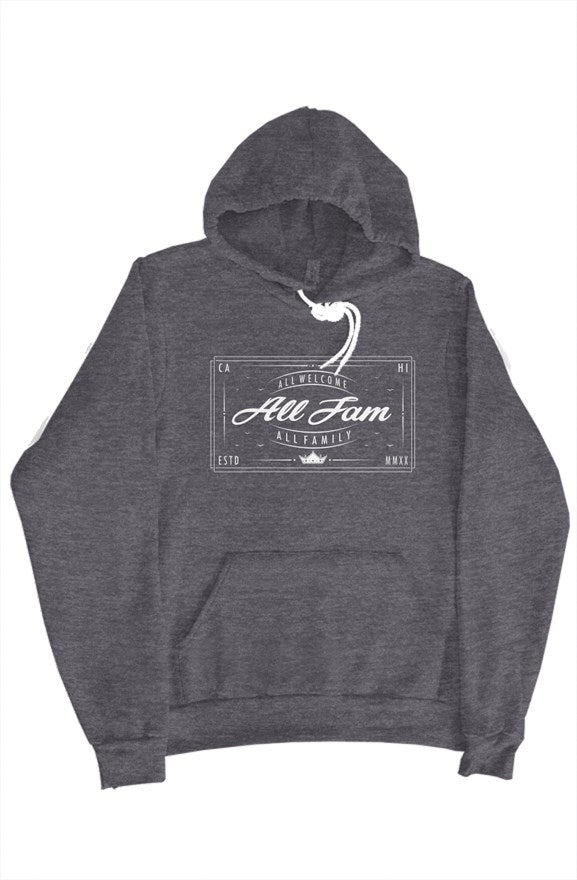 ALL FAM ALL WELCOME HOODIE (DRK GRY/ WHT)