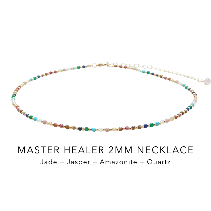 2mm Master Healer + Enlightenment Necklace Stack