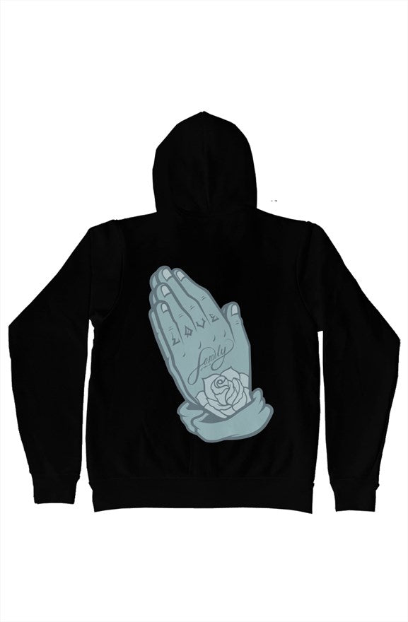 AF PRAYER HOODIE ZIP BLK