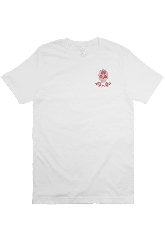 AF SKULLS AND ROSES T WHT