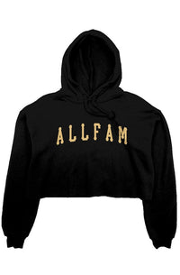 ALLFAM BALLERS CROP HOODIE BLK/BLT