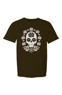 AF SKULLS & ROSES BRN/WHT