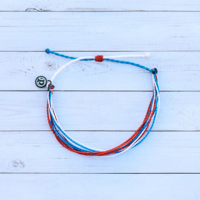 PURA VIDA BRACELET - RED WHITE BLUE