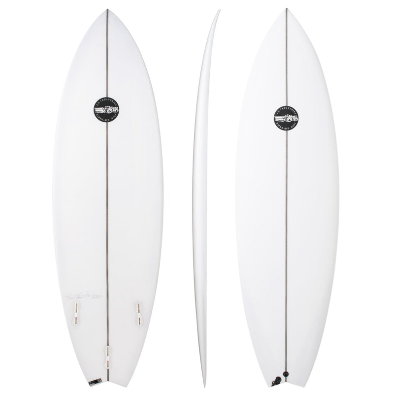 Black Baron 2.1 5'6" x 19 1/8" X 2 1/2" - 26.90L, Swallow, 3x FCS 2 Fins, PE