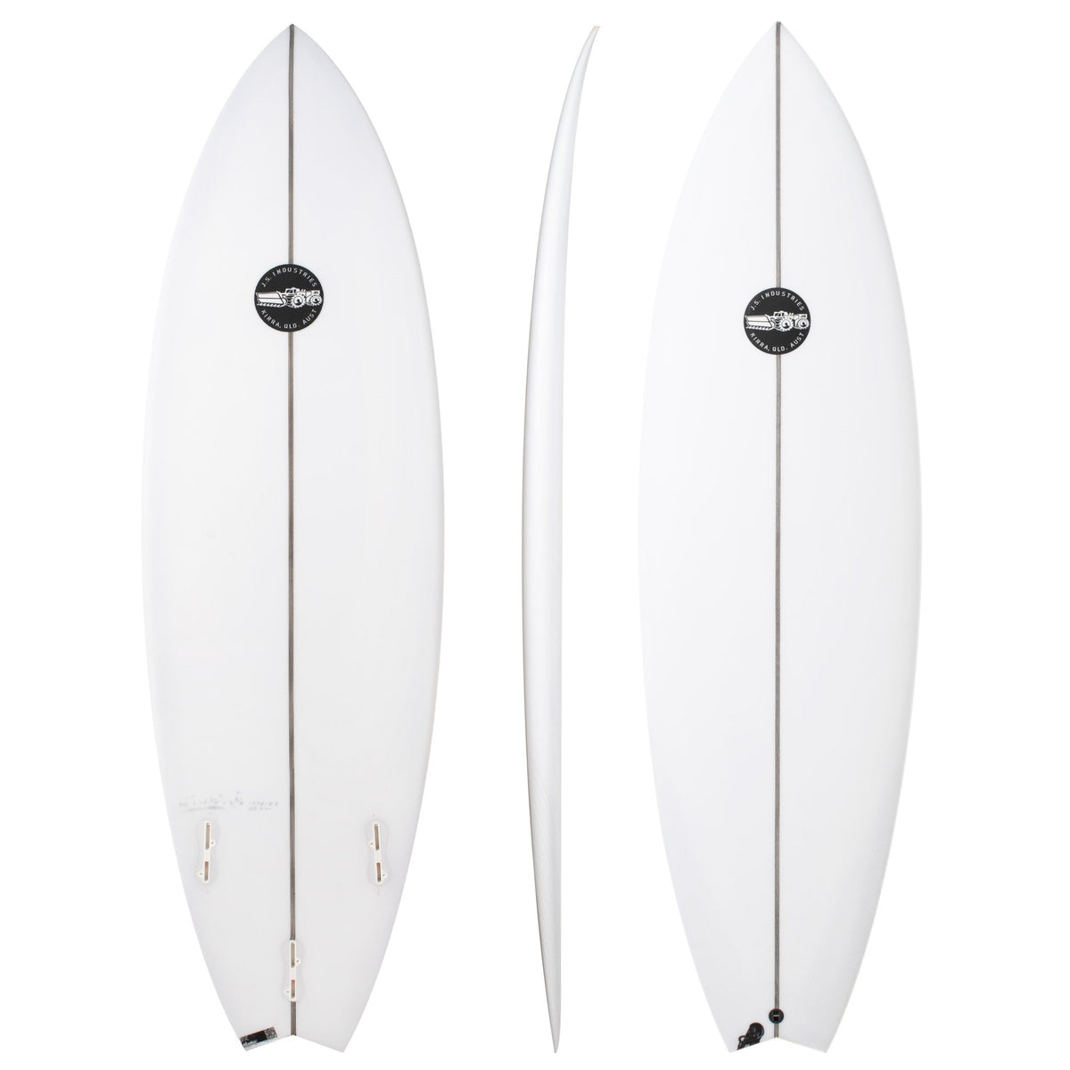 Black Baron 2.1 6'1" x 20 3/4" X 2 15/16" - 38.30L, Swallow, 3x FCS 2 Fins, PU