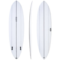 Big Baron Clear 6'0" x 19 " X 2 3/8" - 29.50L, Round Pin, 2x FCS 2 Fins, PE