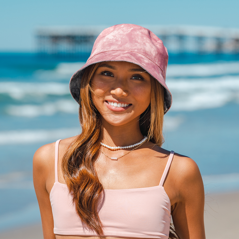 Baja and Santa Barbara Tie Dye Reversible Bucket Hat