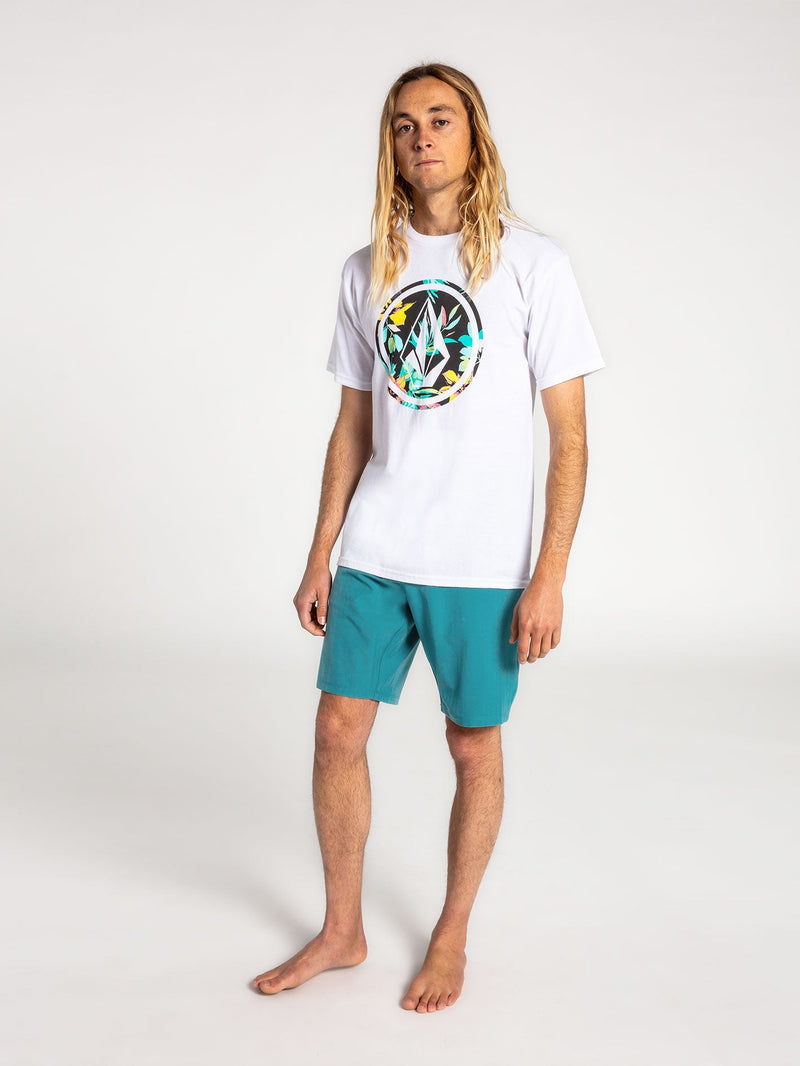 Circle Stone Fill Short Sleeve Tee - White Combo