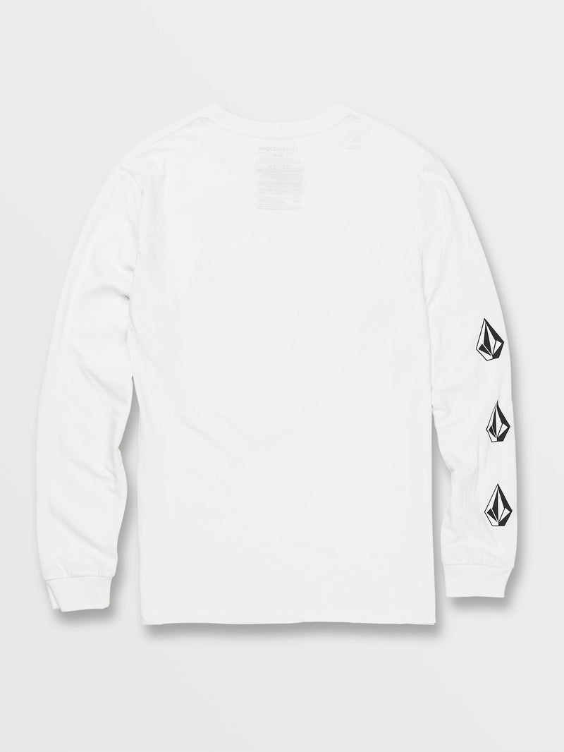 Iconic Stone Long Sleeve Tee - White