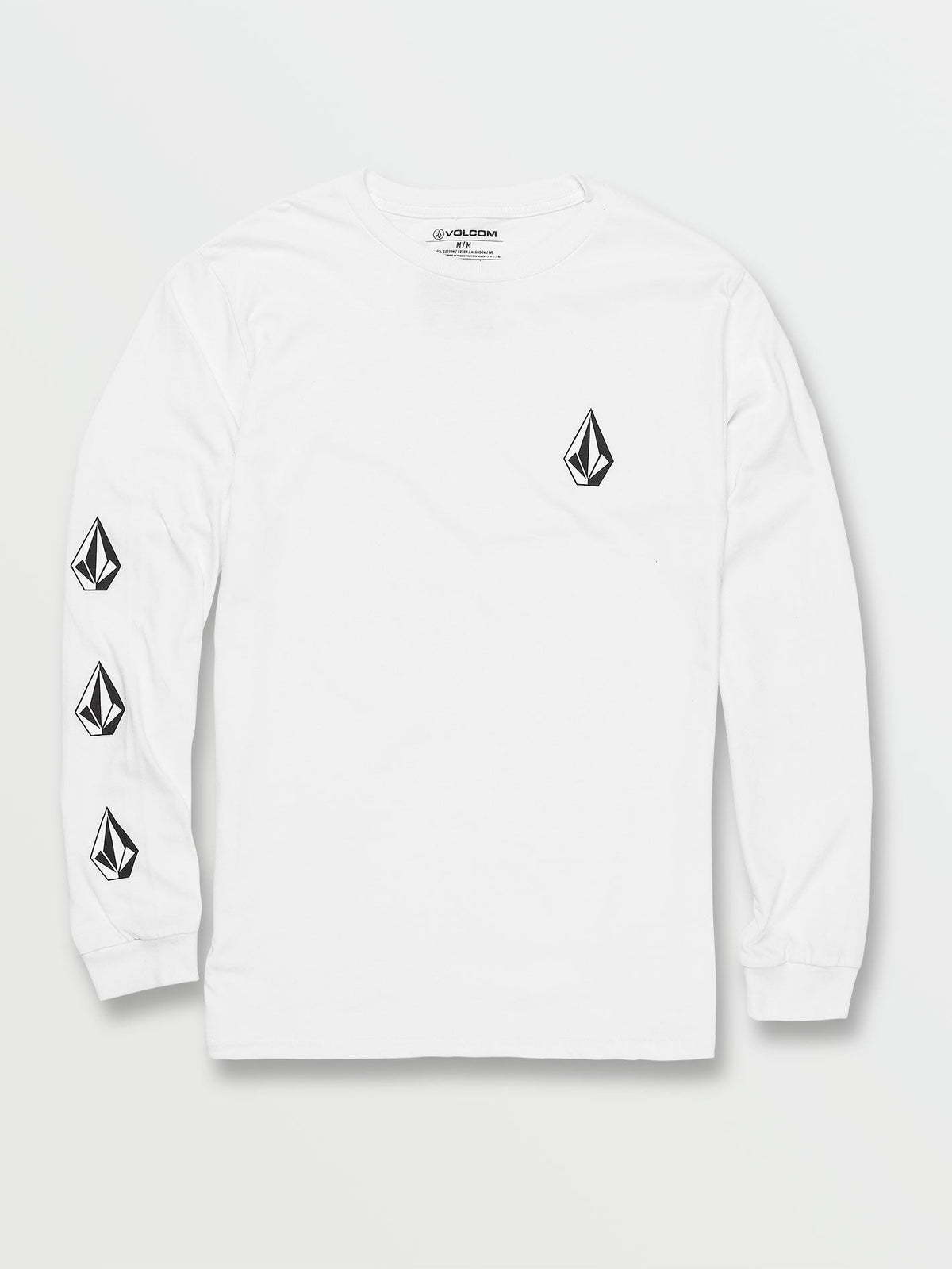 Iconic Stone Long Sleeve Tee - White