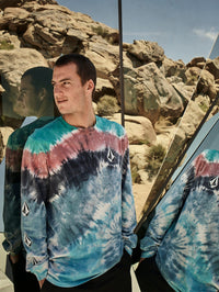 Iconic Stone Dye Long Sleeve Tee - Tie Dye