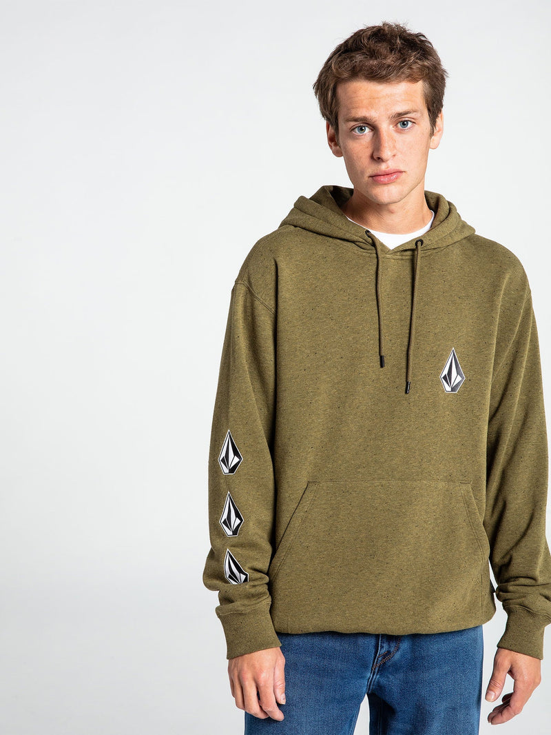 Iconic Stone Plus Pullover Hoodie - Martini Olive