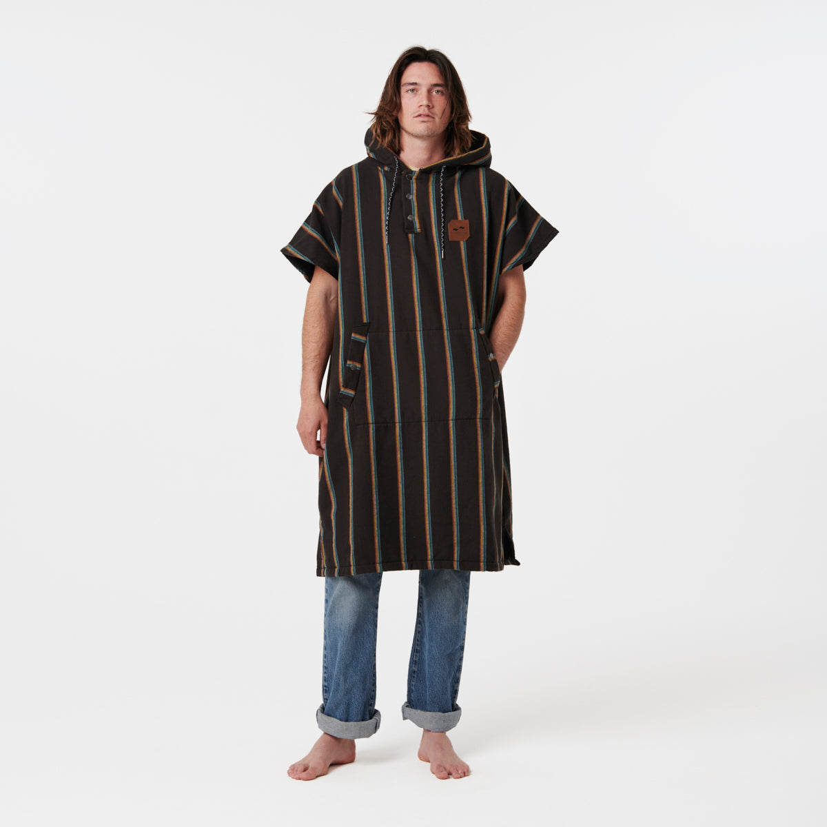 Baja Stripe Fouta Changing Poncho