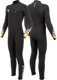 High Seas Boys Fire 3-2 Full Chest Zip Wetsuit