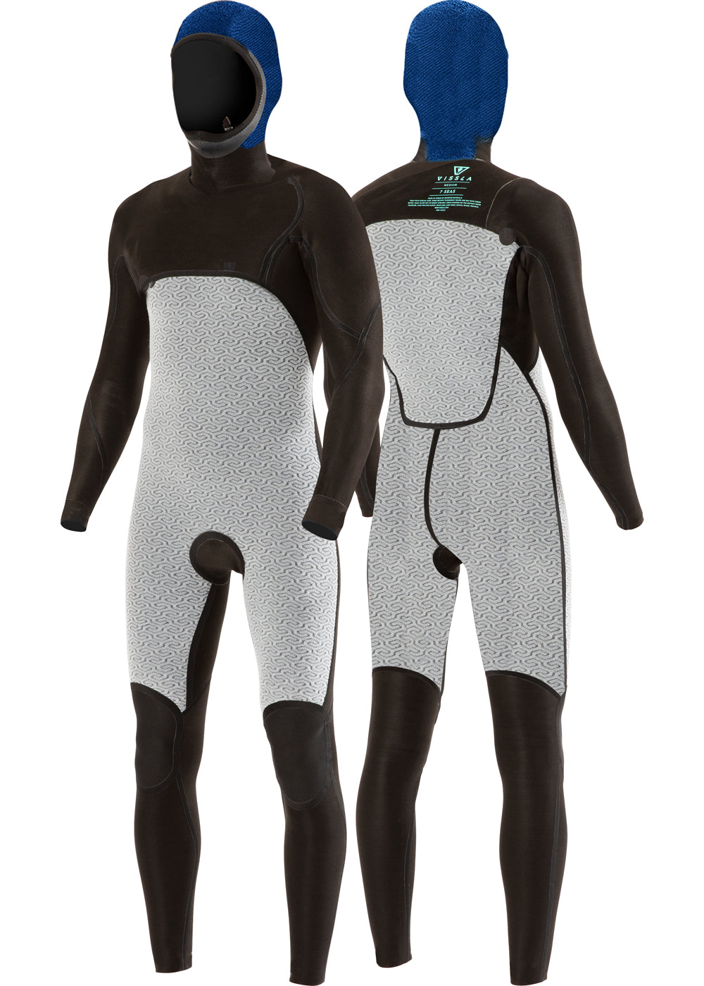 7 Seas Boys 5-4-3 Full Hooded Chest Zip Wetsuit