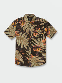 Big Boys Marble Floral Short Shirt Shirt