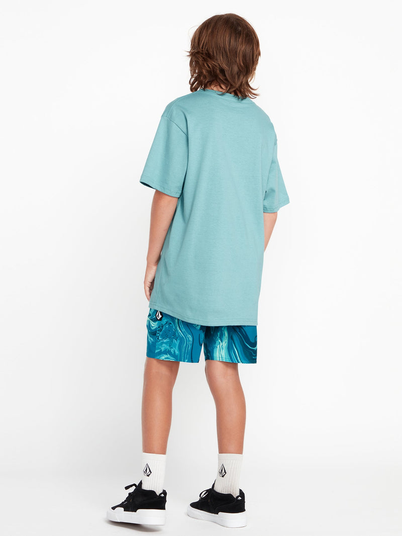 Big Boys Circle Stone Short Sleeve Tee - Cali Blue Heather