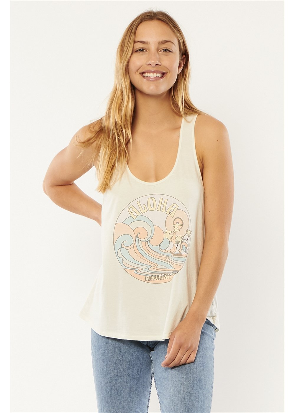 Aloha Wavey Knit Tank