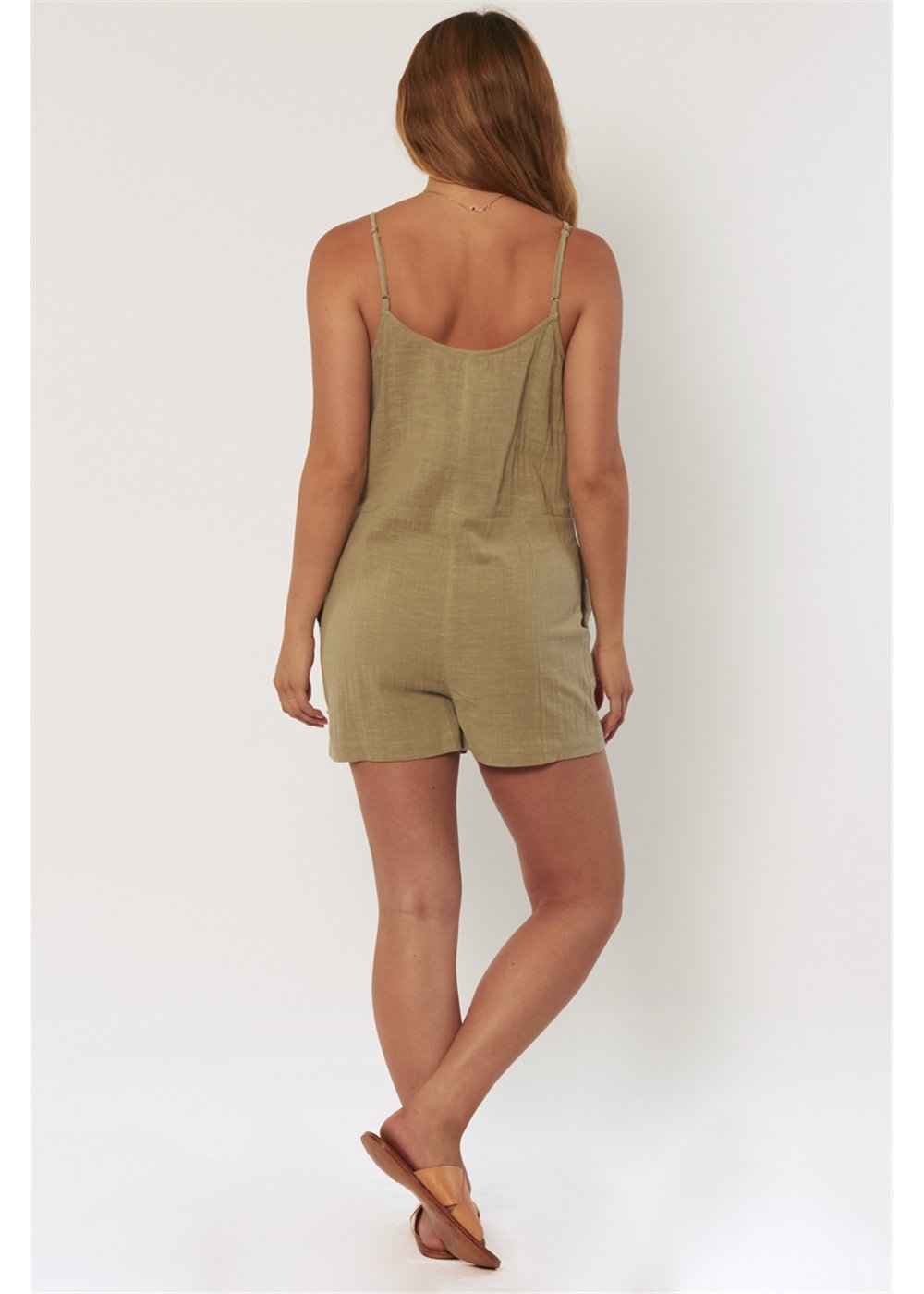 Paddle Out S/L Wvn Romper