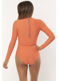 Solid Riding Rashguard One Piece Swimsuit