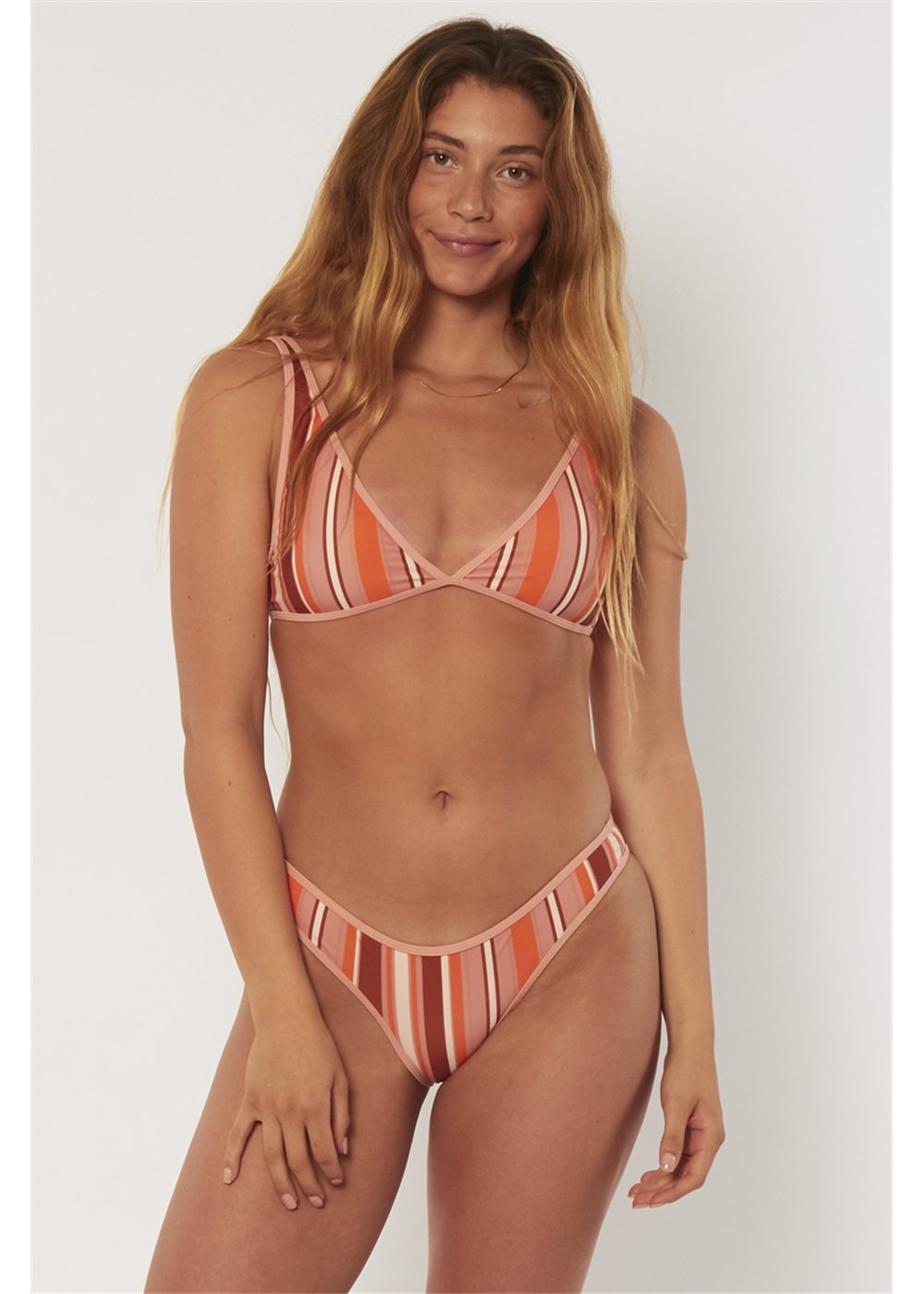 Stripe Pico Bralette Top Swim Top