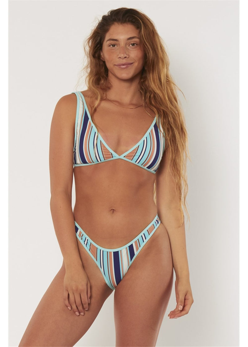 Stripe Pico Bralette Top Swim Top