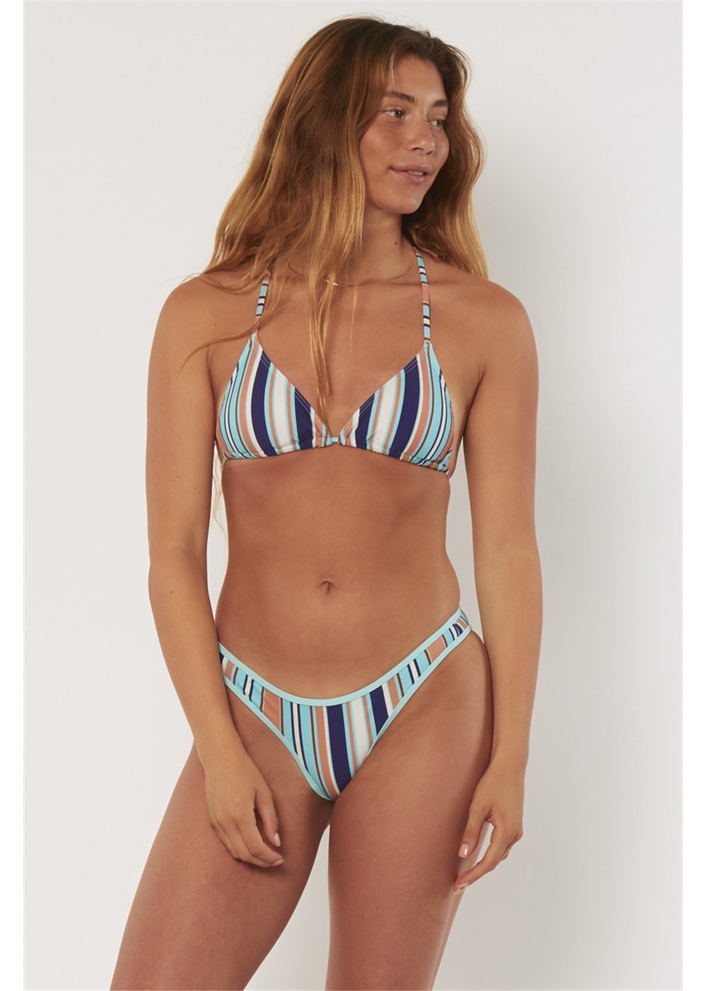 Stripe Darya Trngl Top Swim Top