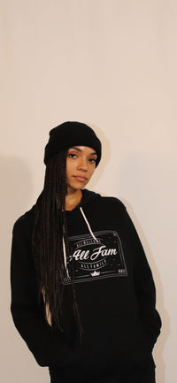 ALL FAM ALL WELCOME HOODIE (DRK GRY/ WHT)