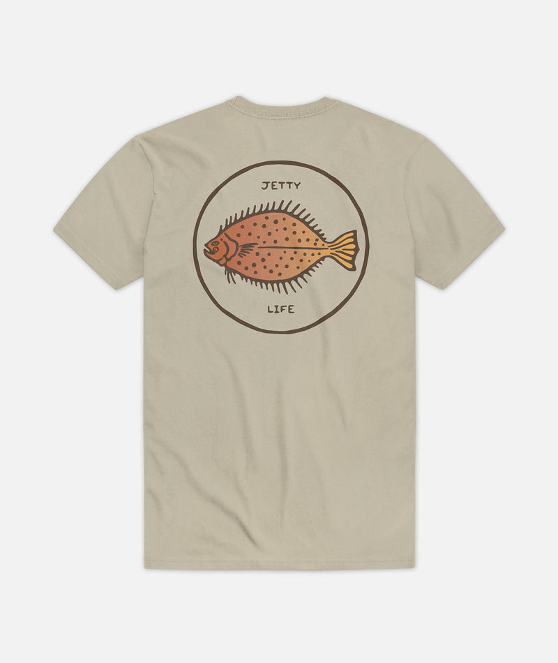 Flounder Tee - Tan