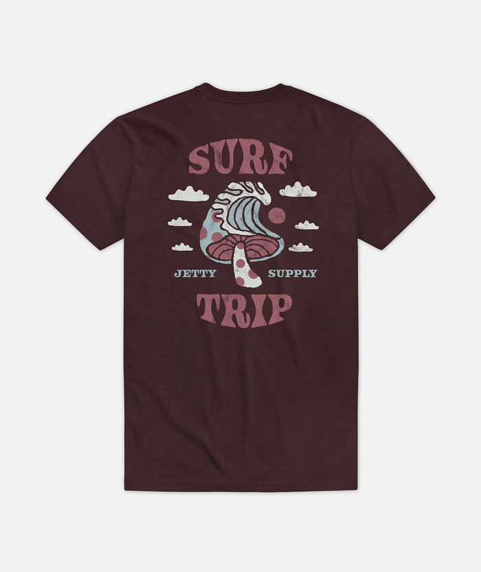 Surf Trip Tee - Oxblood