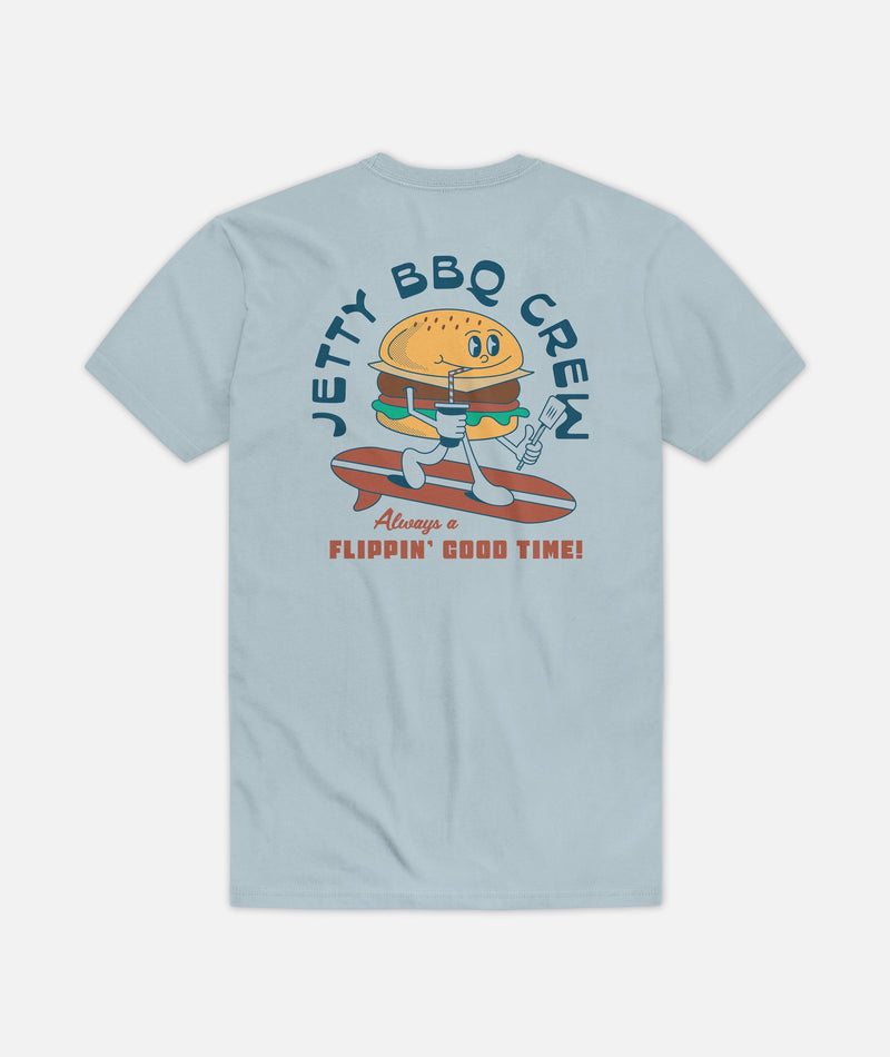 Burger Tee - Light Blue