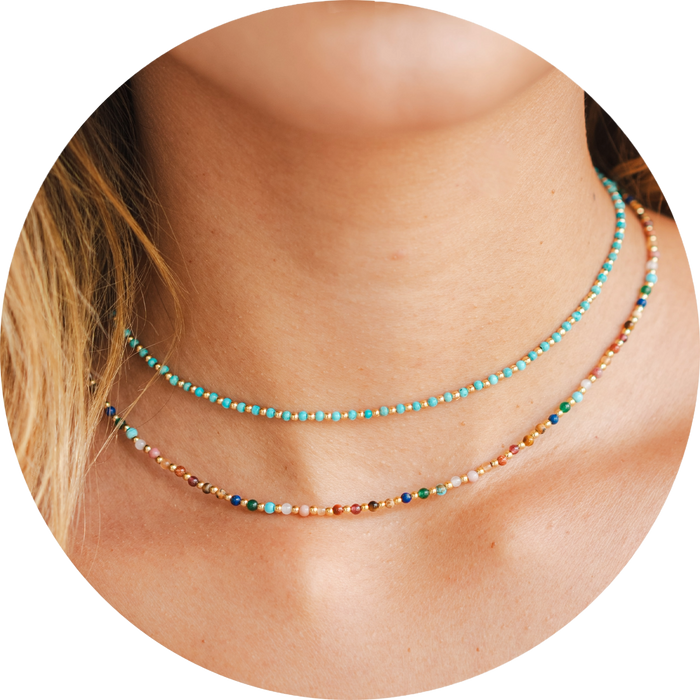 2mm Master Healer + Enlightenment Necklace Stack