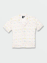 Girls Stickerbook Top - Star White