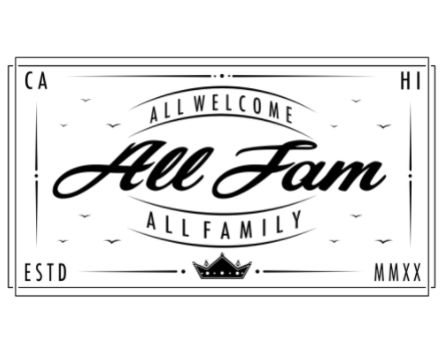 ALL FAM ALL WELCOME HOODIE (DRK GRY/ WHT)