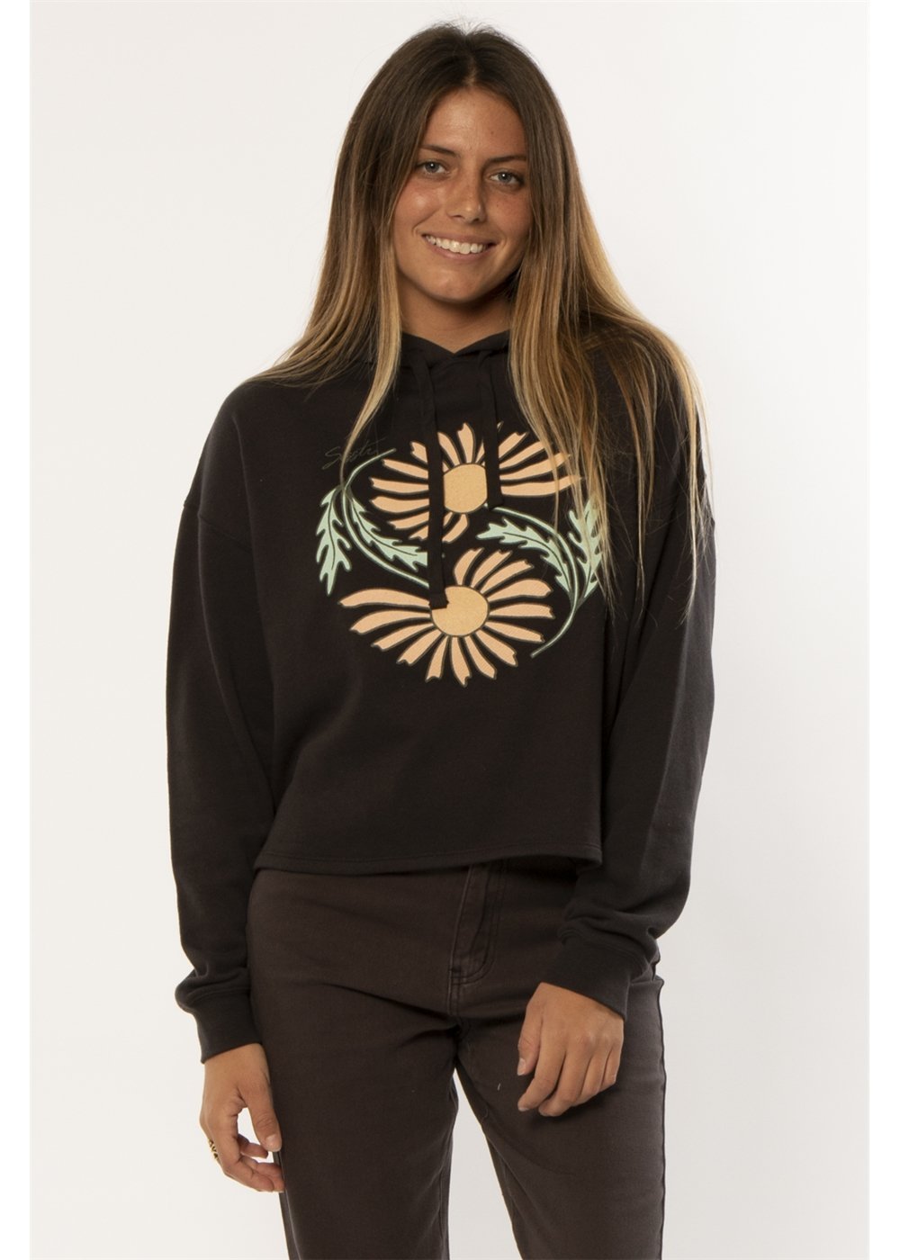 Balance Blossoming Ls Crop Flc Hoodie