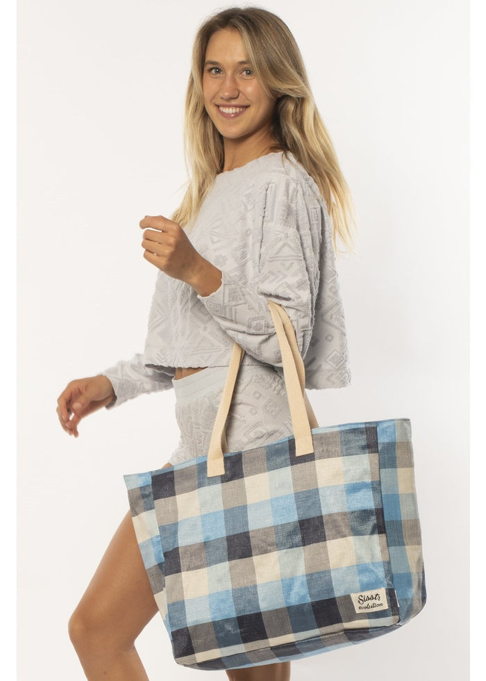 Beach Plaid Tote