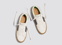 CATIBA PRO Skate Gum Vintage White Suede and Canvas Black Logo Sneaker Men