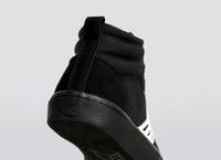 CATIBA PRO High Skate All Black Suede and Canvas Ivory Logo Sneaker Men