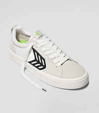 CATIBA PRO Skate Off-White Canvas Vintage White Suede Black Logo Sneaker Women