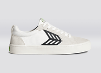 CATIBA PRO Skate Off-White Canvas Vintage White Suede Black Logo Sneaker Women