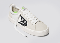 CATIBA PRO Skate Off-White Canvas Vintage White Suede Black Logo Sneaker Women