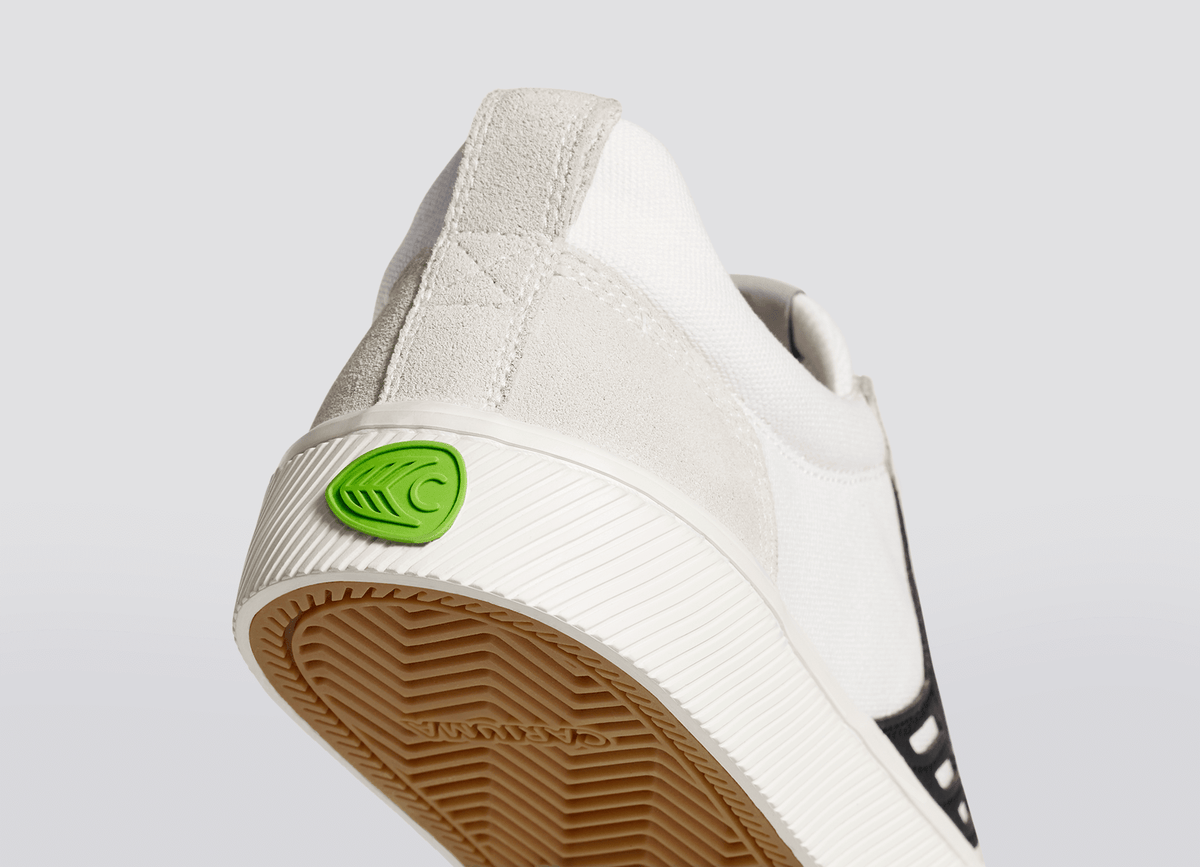 CATIBA PRO Skate Off-White Canvas Vintage White Suede Black Logo Sneaker Women
