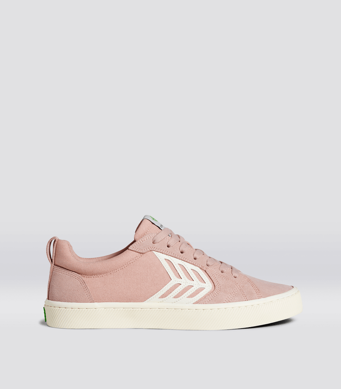 CATIBA PRO Skate Rose Suede and Canvas Ivory Logo Sneaker Women