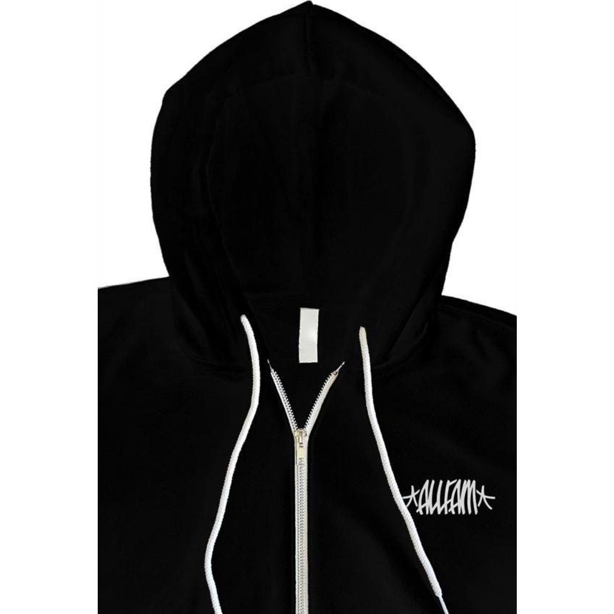 AF BAY BOMBERS ZIP UP HOODIE BLK/WHT