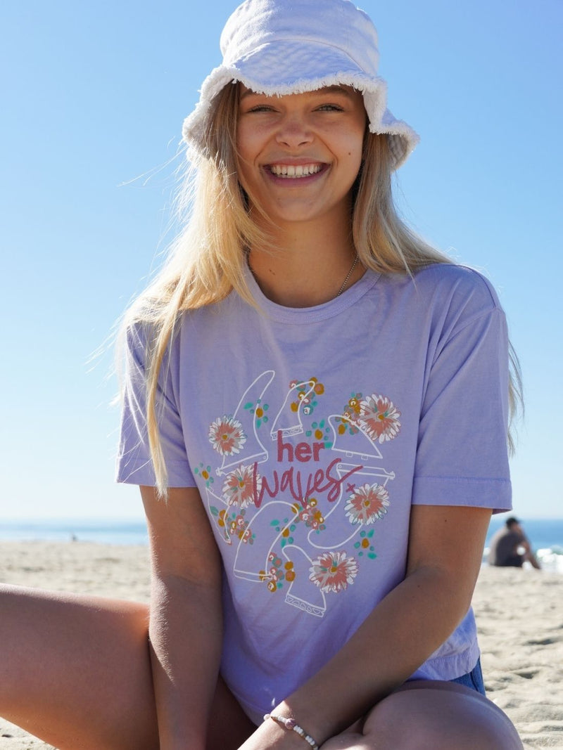 Her Waves Embroidered Boxy Tee