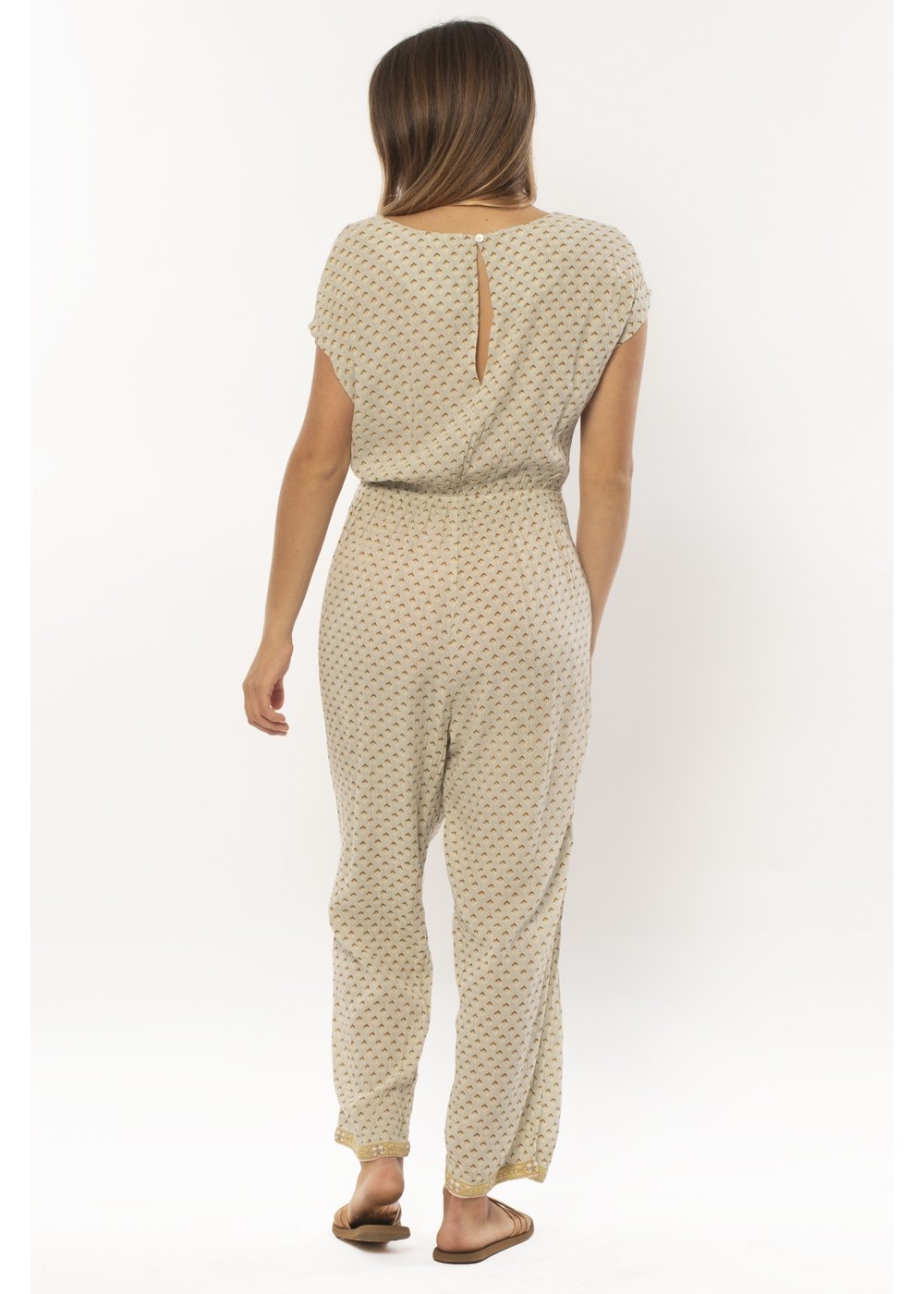 Kaye S/S Wvn Jumpsuit