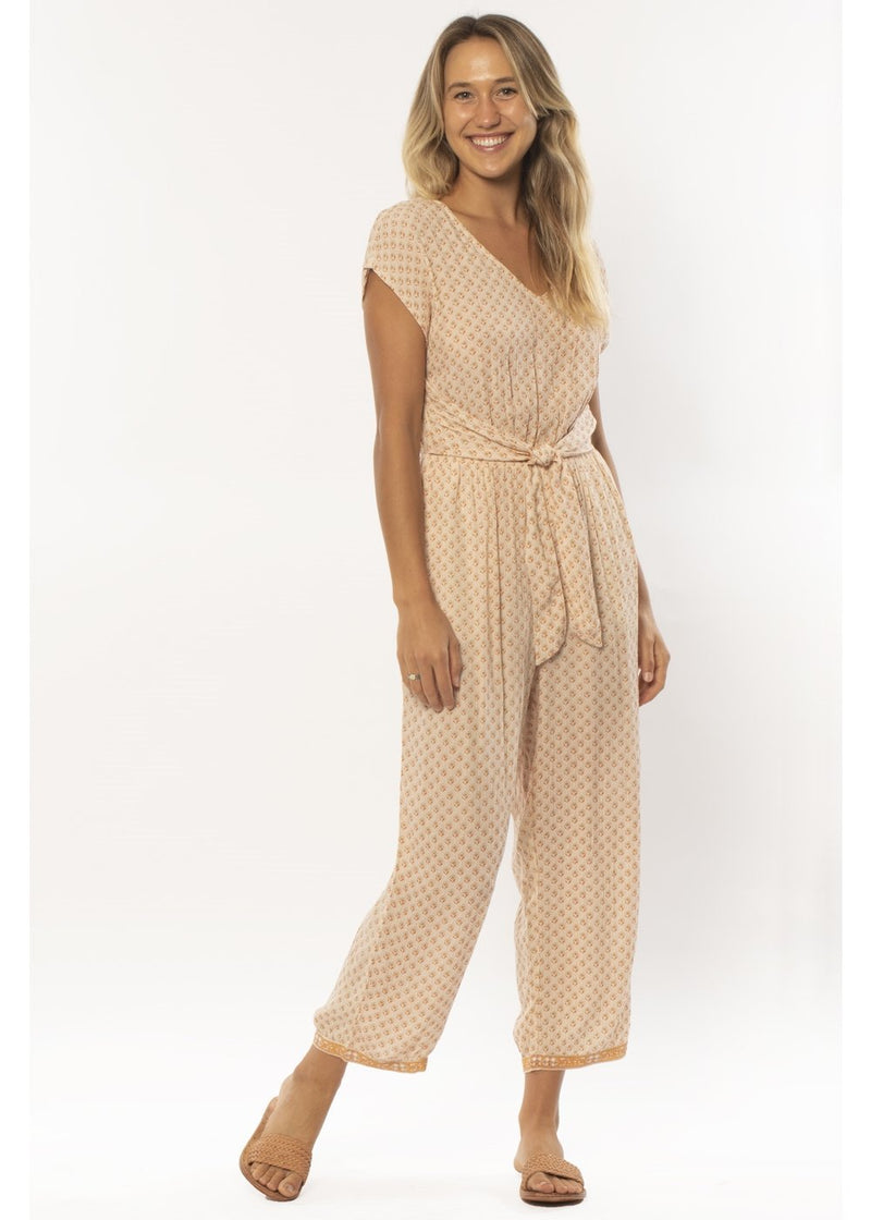 Kaye S/S Wvn Jumpsuit