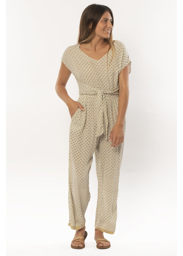 Kaye S/S Wvn Jumpsuit